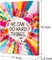 We Can Do Hard Things Inspirational Canvas Framed Wall, Colorful Flowers Girls Affirmation Motivational Canvas Framed Print for Teens Girls Home Bedroom Dorm Office Wall Decor 12" x 15"